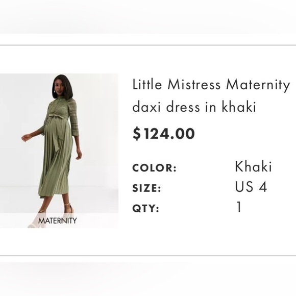 ASOS Maternity dress. Worn once for photos. EUC - Picture 2 of 2